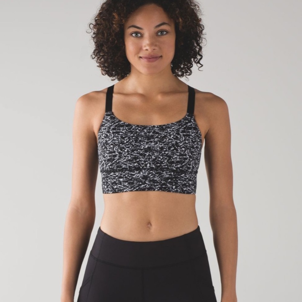 NWT Lululemon Both Ways Bra Iced Wave White Black size 4 - Picture 2 of 14